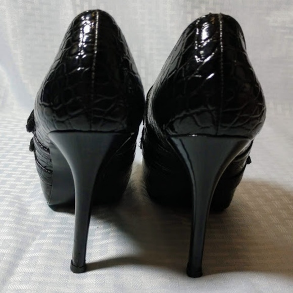 GUESS by Marciano Black Stiletto Buckle Heels - Picture 4 of 7
